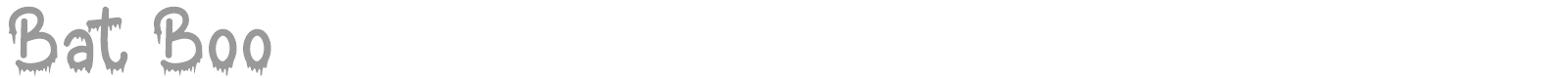 Bat Boo font preview